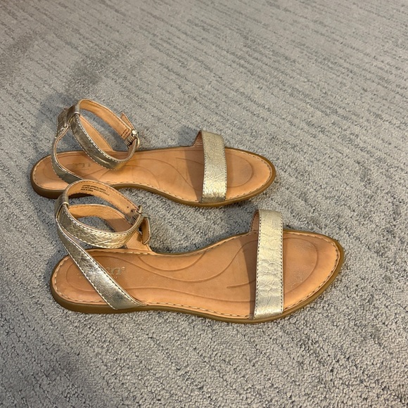Born Shimmering Gold Strappy Sandals - Picture 4 of 8